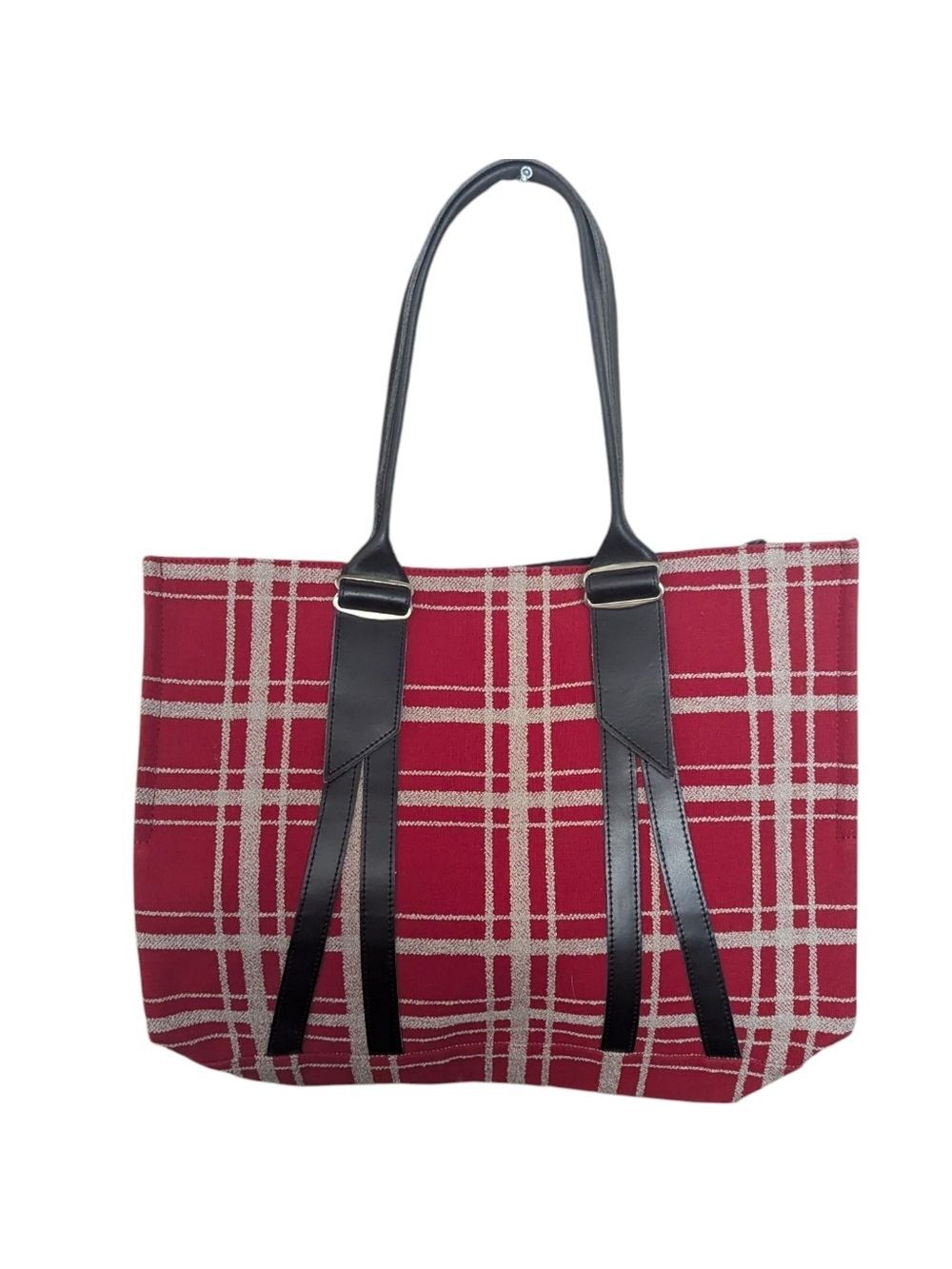 Jack Gomme Red Plaid Women's Tote Bag